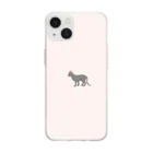 orange_honeyの猫1-14 灰猫 Soft Clear Smartphone Case