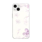 hoho_roomの桜の風　 Soft Clear Smartphone Case