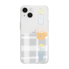 さりげなイニシャル｜ほわいと日和のほっと一息 『Ｇ(ジー)  Soft Clear Smartphone Case