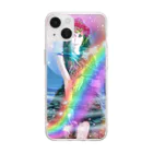💖宇宙整体♪🌈♪こころからだチャンネル♪💖のuniversalPrincess healing rainbow Soft Clear Smartphone Case