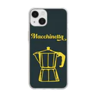 かえる商店のmacchinetta yellow ソフトクリアスマホケース