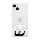 hamuevoの86白×クロ Soft Clear Smartphone Case