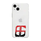 hamuevoの86赤×黒 Soft Clear Smartphone Case