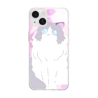 Kotetsu diary(SUZURI店)のラグドール×桜 Soft Clear Smartphone Case