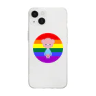 Renoa　HandmadeのLGBT transman Soft Clear Smartphone Case