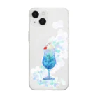 またまたのシマエナガクリームソーダ Soft Clear Smartphone Case