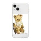 primula_julians_goodsshopのPrimula Julianのおすわりくまさん Soft Clear Smartphone Case