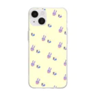 ししゃもの悲しみのうさちゃん Soft Clear Smartphone Case