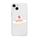 ぷぷのショートケーキ Soft Clear Smartphone Case