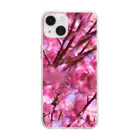 orange_honeyの桜90 Soft Clear Smartphone Case