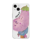 のだぎり　のお店のなすびくん Soft Clear Smartphone Case