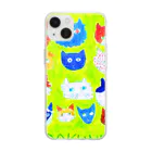 MIROKUちゃんのゆるかわゆるかわご近所ねこ集合 Soft Clear Smartphone Case