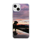 ちゃたろうとくろすけ。の夕日の綺麗な夏 Soft Clear Smartphone Case