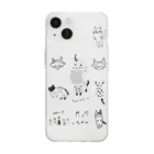 イロノカタチ ilonokatachiの猫いっぱい3 Soft Clear Smartphone Case