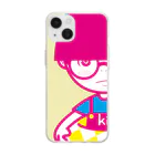 キイフォルダ／kiifolderのキイ坊_スマホ専用カラーvol.2 Soft Clear Smartphone Case