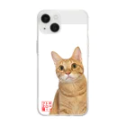 保護猫カフェ キャットローフのシンちゃん Soft Clear Smartphone Case