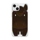 INEMURI-KUROUのKUROKAGEのうま Soft Clear Smartphone Case