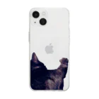 ハッピーイェーの愛猫の手が可愛い Soft Clear Smartphone Case