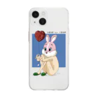 case bye caseの「no title」 Soft Clear Smartphone Case