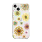 kimchinのやさしい色合いの花柄 Soft Clear Smartphone Case