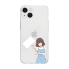 fu-doのボードを持った女の子 Soft Clear Smartphone Case