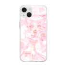 IENITY　/　MOON SIDEのさいばーにゃんこ ❤ ピンク - iPhoneCase ソフトクリアスマホケース