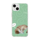 si-baの唐草模様と柴犬２ Soft Clear Smartphone Case