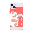 little_cloverのパンダと女子 Soft Clear Smartphone Case