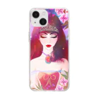 💖宇宙整体♪🌈♪こころからだチャンネル♪💖のuniversalPrincess 紅の女神様 Soft Clear Smartphone Case