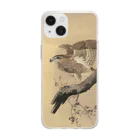 MUGEN ARTの小原古邨　鷹　Ohara Koson / Falcon Soft Clear Smartphone Case