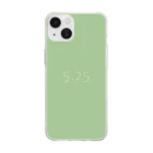 「Birth Day Colors」バースデーカラーの専門店の5月25日の誕生色「ナイル・グリーン」 Soft Clear Smartphone Case