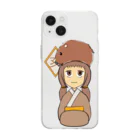 vanillabeansのいのししさん Soft Clear Smartphone Case