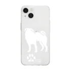 bow and arrow のパグ犬 Soft Clear Smartphone Case
