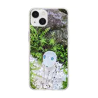 アトリエWindwingの苔テラリウム　雅 Soft Clear Smartphone Case