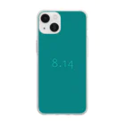 「Birth Day Colors」バースデーカラーの専門店の8月14日の誕生色「ティール・ブルー」 Soft Clear Smartphone Case