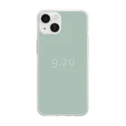 「Birth Day Colors」バースデーカラーの専門店の9月20日の誕生色「シルト・グリーン」 Soft Clear Smartphone Case