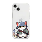 Cute ケース屋の旅する猫 Soft Clear Smartphone Case