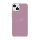 「Birth Day Colors」バースデーカラーの専門店の2月18日の誕生色「オーキッド・ヘイズ」 Soft Clear Smartphone Case