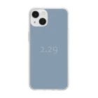 「Birth Day Colors」バースデーカラーの専門店の2月29日の誕生色「アシュレー・ブルー」 Soft Clear Smartphone Case