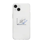 R362designのBreak Through（青） Soft Clear Smartphone Case