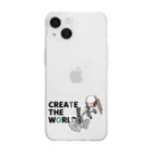 mocchi’s workshopのCREATE THE WORLD ソフトクリアスマホケース