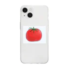 HANABISHIのトマト君頭だけ Soft Clear Smartphone Case