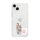 ねこねこ王国のワンポイントとらちゃん Soft Clear Smartphone Case