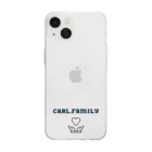 Carl.Familyの［Carl.Family］ロゴ① Soft Clear Smartphone Case