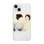 絵描きのシロウの二人のきれいな女 Soft Clear Smartphone Case