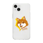 kocoon（コクーン）の陽気な笑顔の柴犬 Soft Clear Smartphone Case