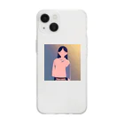 AO's SHOPのgirl Soft Clear Smartphone Case