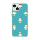 piko_pixelsのドット絵プリン達 Soft Clear Smartphone Case