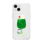 iii sum+ illustrationのmelon soda Soft Clear Smartphone Case