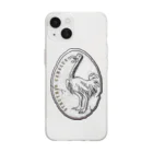 PALA's SHOP　cool、シュール、古風、和風、のStruthio camelus Soft Clear Smartphone Case